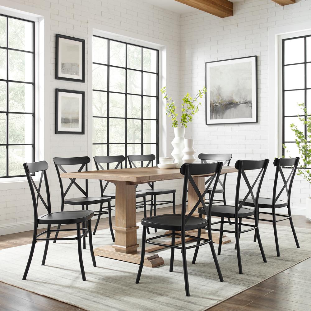 Joanna 9-Piece Dining Table Set For 8 W/Camille Chairs. Picture 14