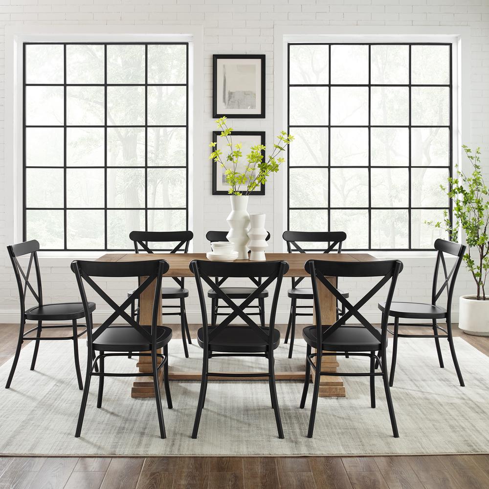 Joanna 9-Piece Dining Table Set For 8 W/Camille Chairs. Picture 9
