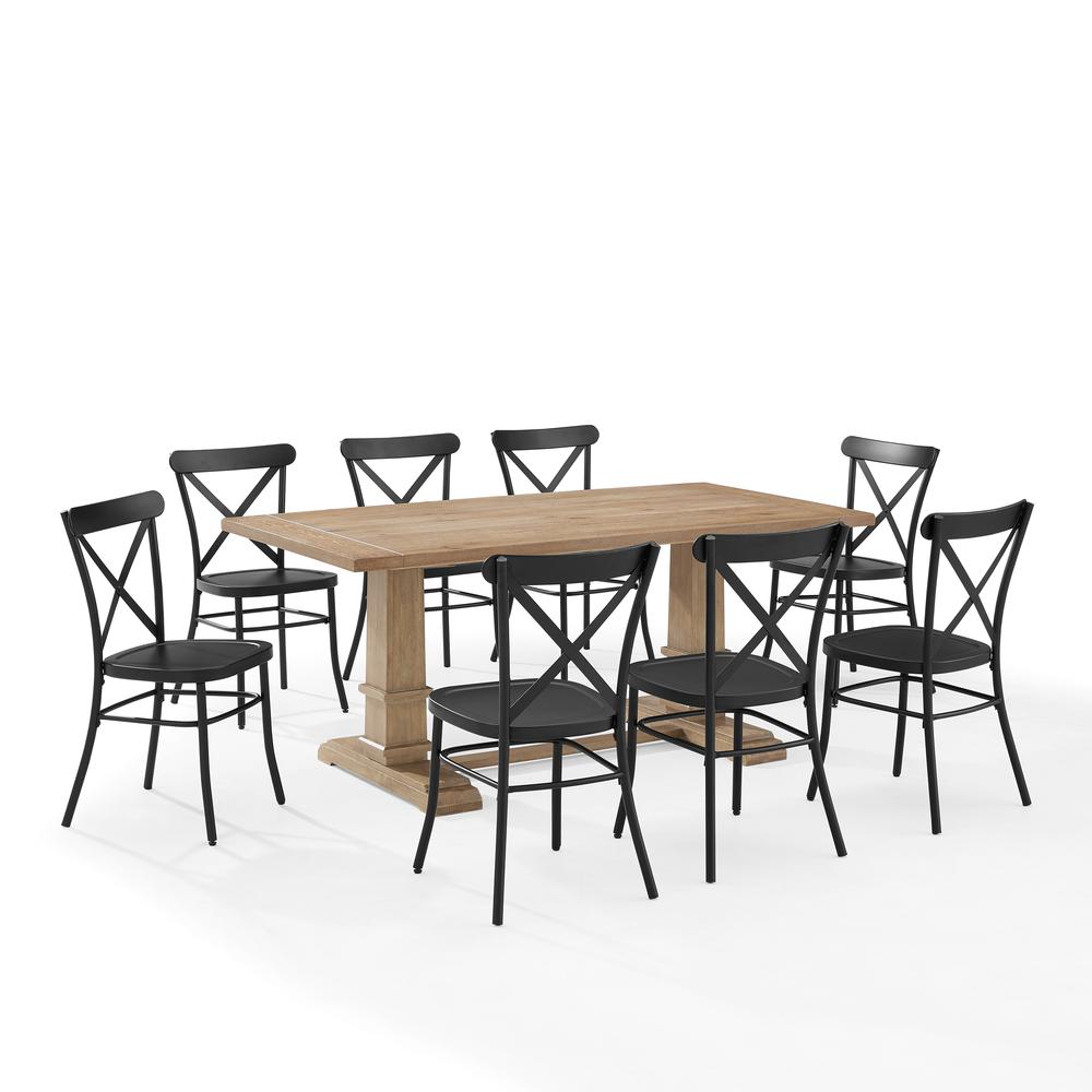 Joanna 9-Piece Dining Table Set For 8 W/Camille Chairs. Picture 2