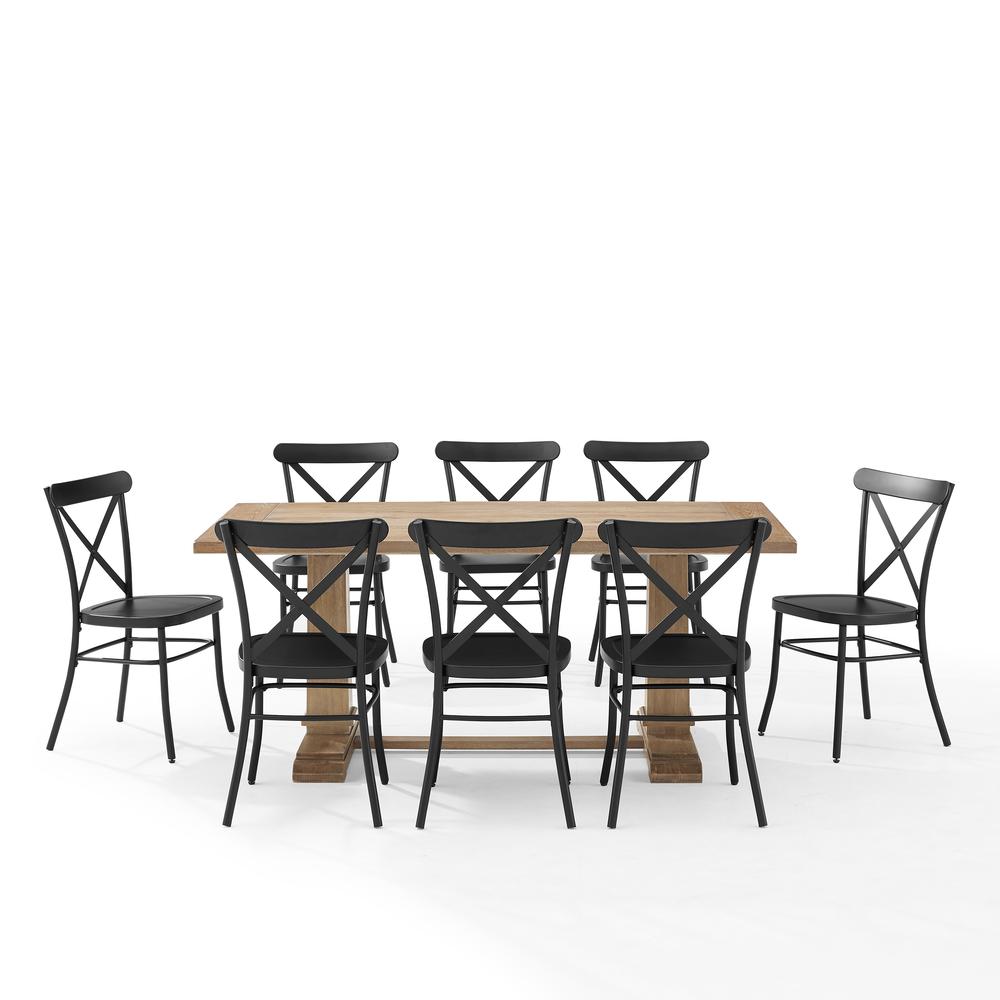 Joanna 9-Piece Dining Table Set For 8 W/Camille Chairs. Picture 6