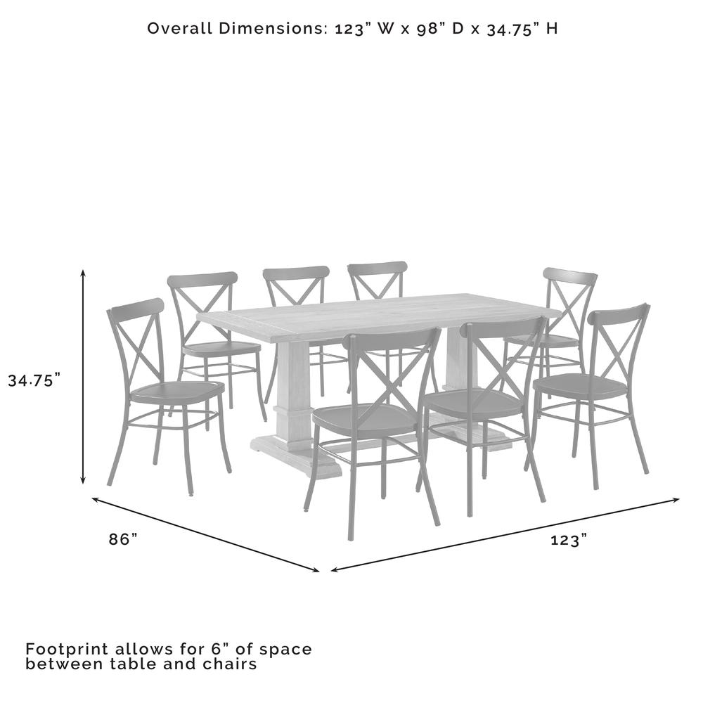 Joanna 9-Piece Dining Table Set For 8 W/Camille Chairs. Picture 5