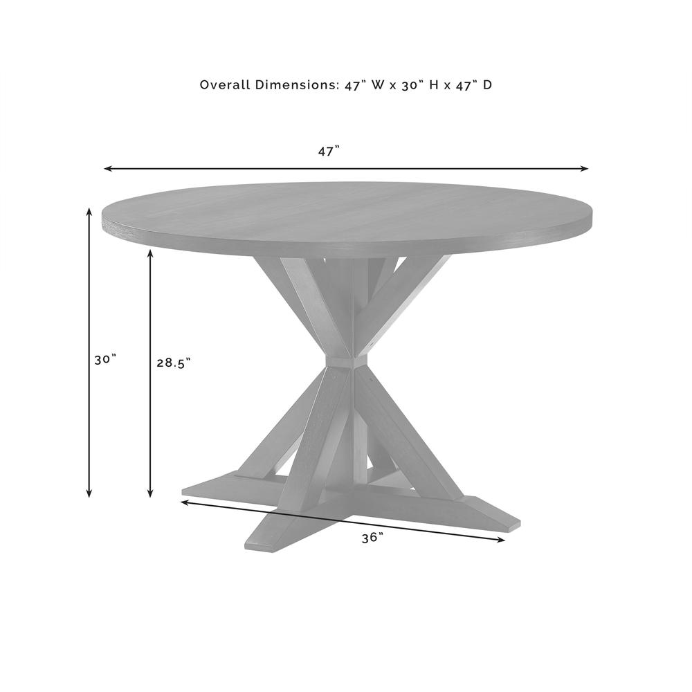 Hayden 5-Piece Round Dining Table Set W/Camille Chairs. Picture 10