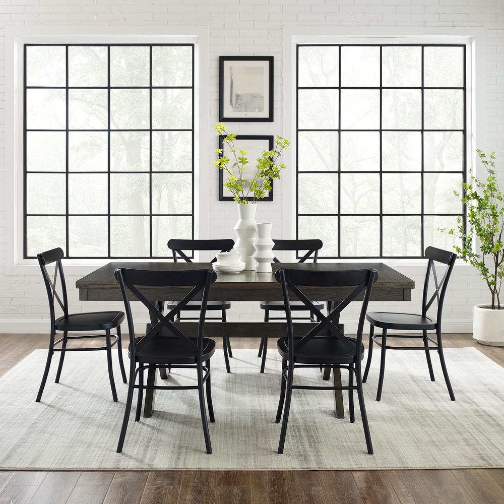 Hayden 7-Piece Dining Table Set For 6 W/Camille Chairs. Picture 3