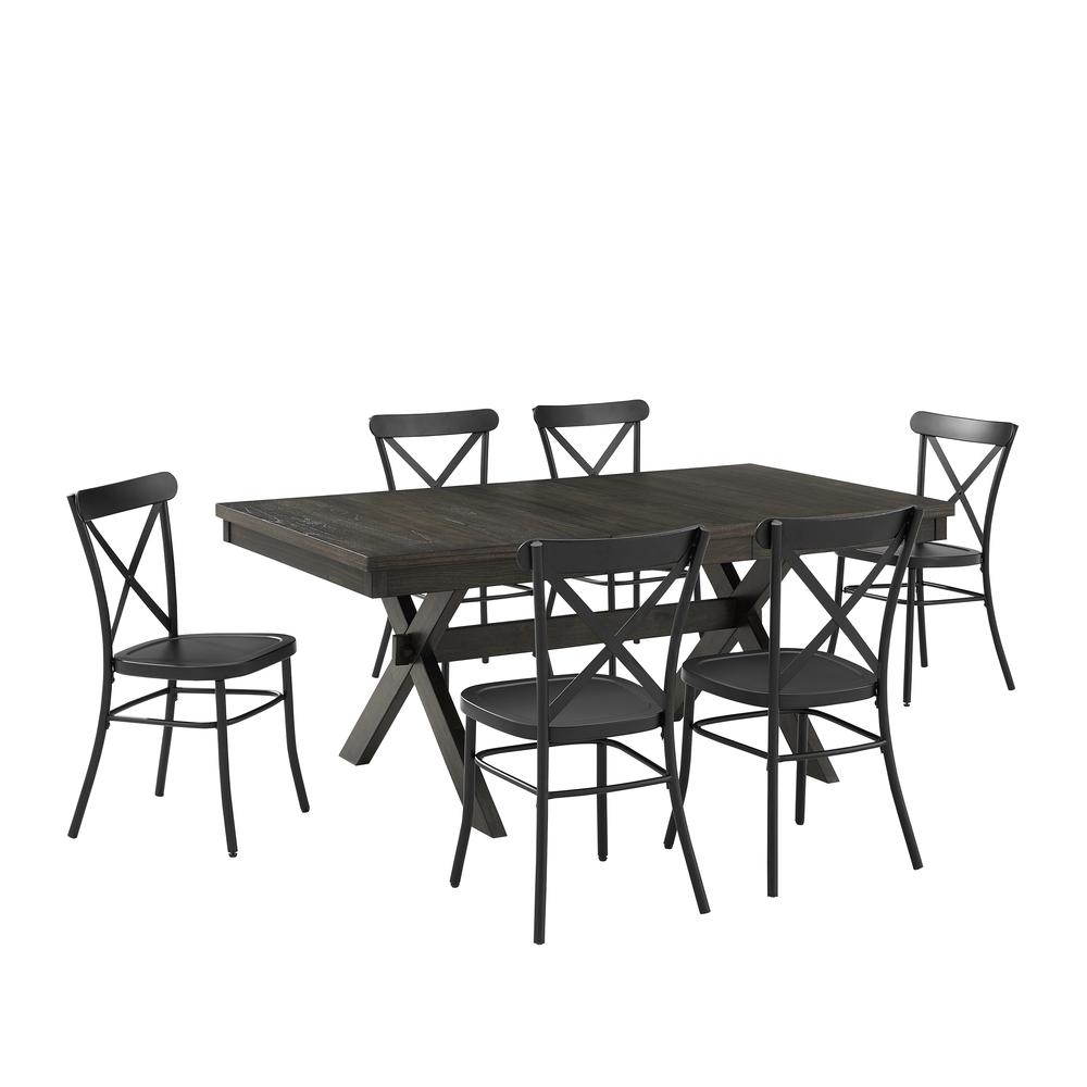Hayden 7-Piece Dining Table Set For 6 W/Camille Chairs. Picture 1