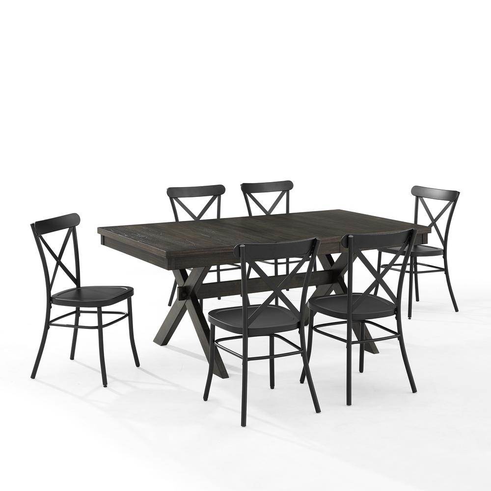 Hayden 7-Piece Dining Table Set For 6 W/Camille Chairs. Picture 6