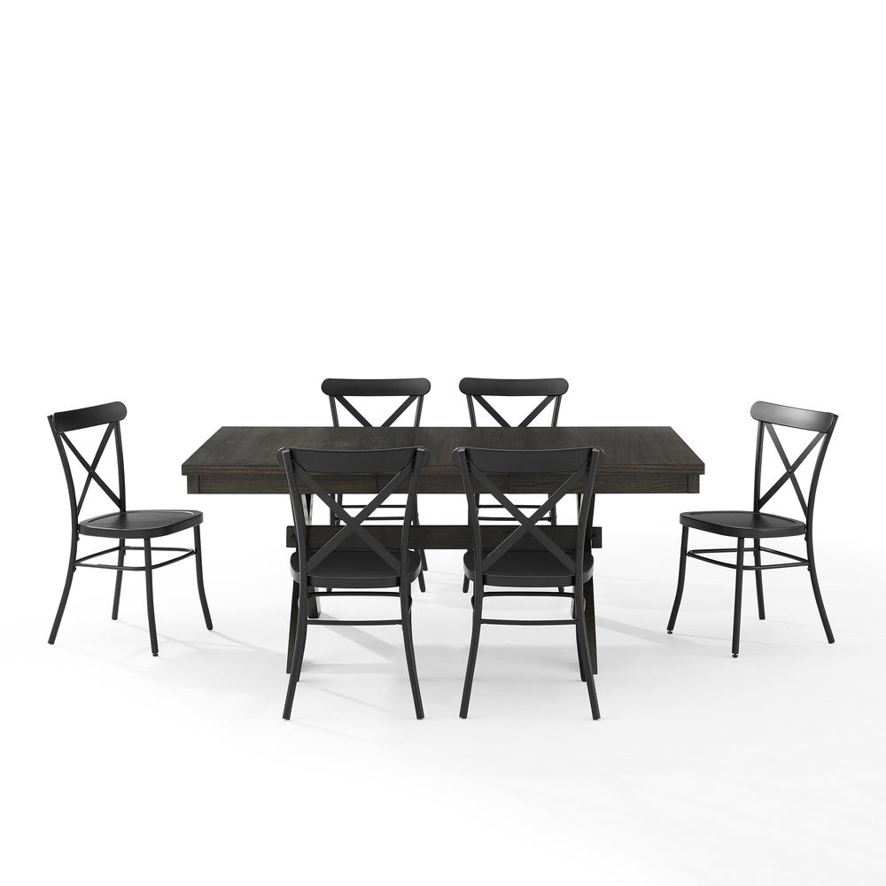 Hayden 7-Piece Dining Table Set For 6 W/Camille Chairs. Picture 7