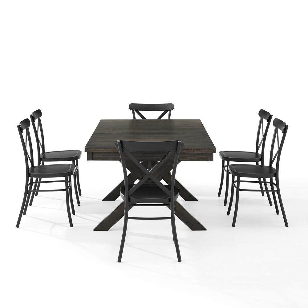 Hayden 7-Piece Dining Table Set For 6 W/Camille Chairs. Picture 8