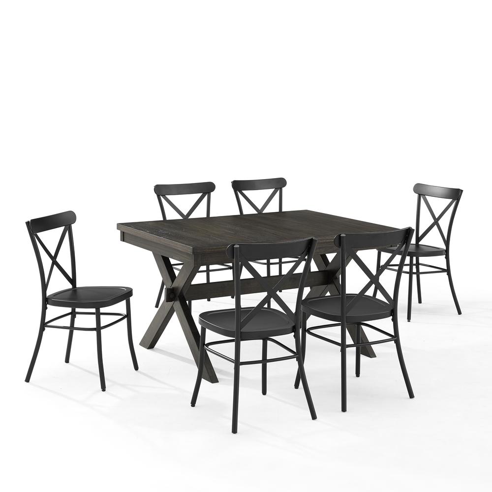 Hayden 7-Piece Dining Table Set For 6 W/Camille Chairs. Picture 9