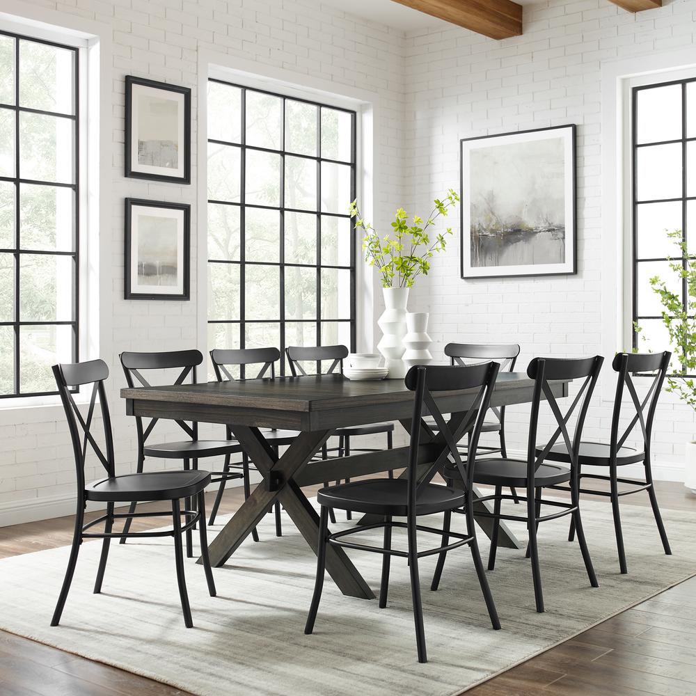 Hayden 9-Piece Dining Table Set For 8 W/Camille Chairs. Picture 2