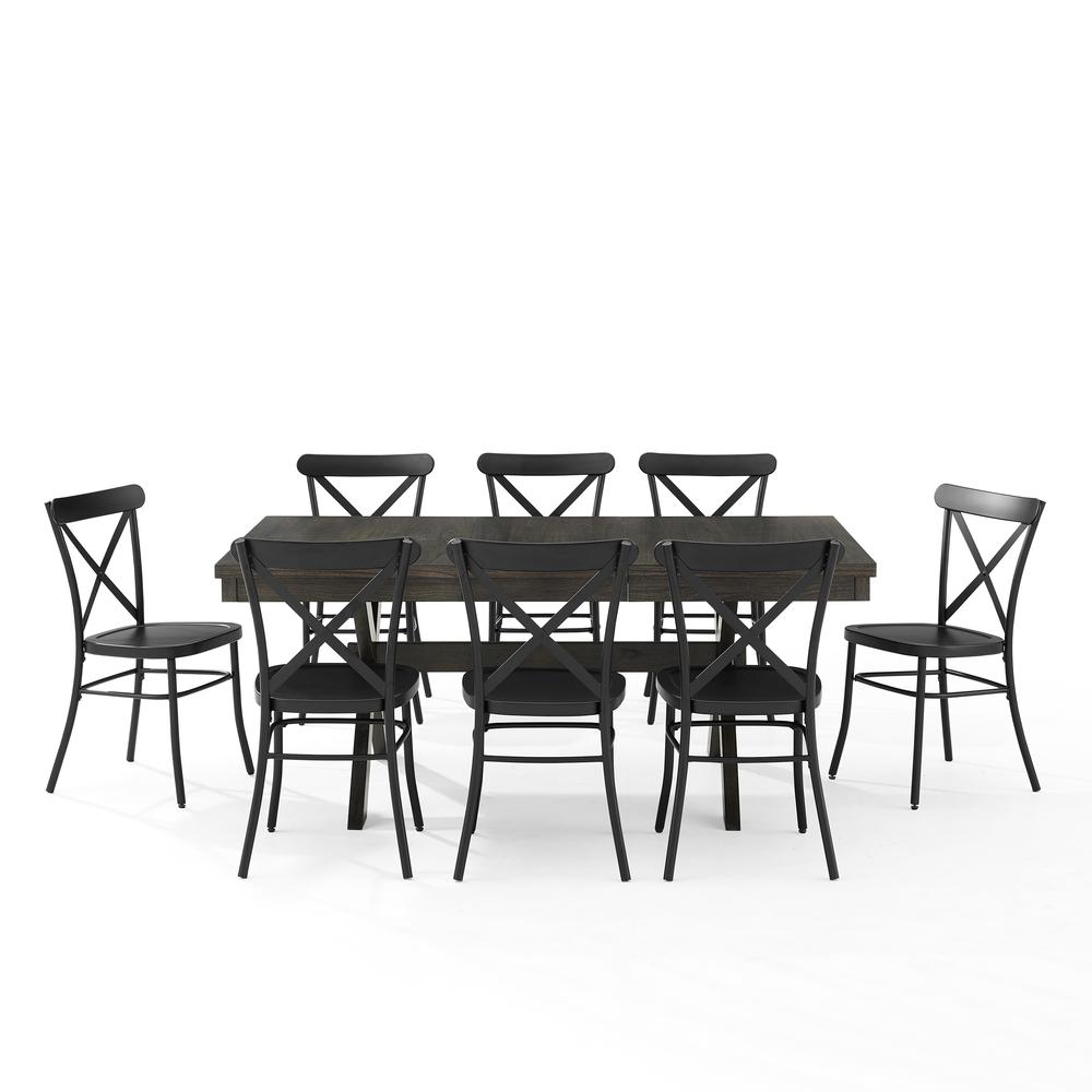 Hayden 9-Piece Dining Table Set For 8 W/Camille Chairs. Picture 7