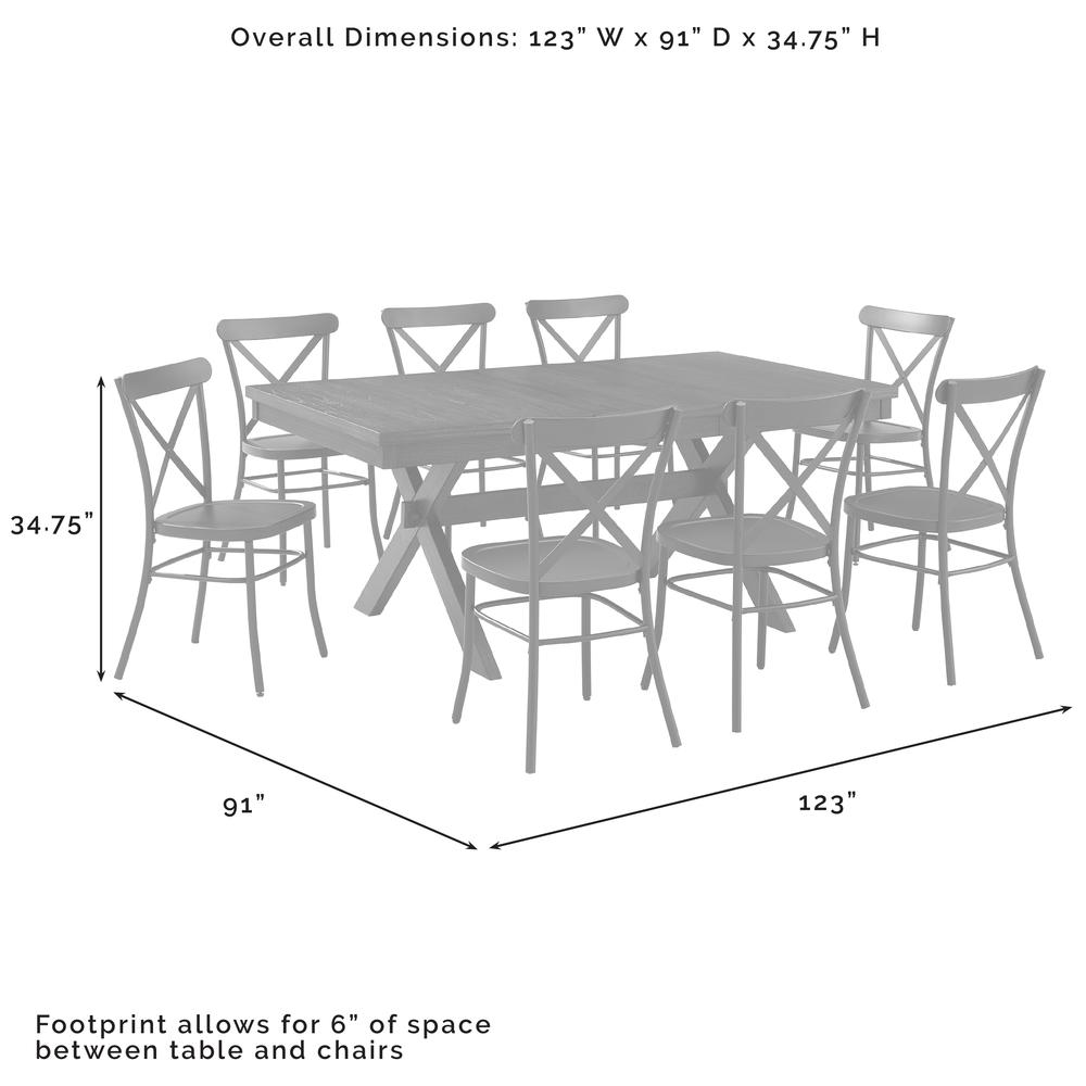 Hayden 9-Piece Dining Table Set For 8 W/Camille Chairs. Picture 10
