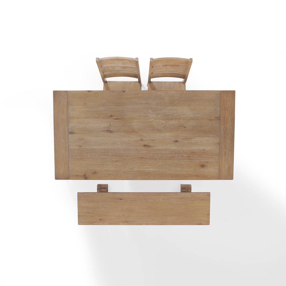 Joanna 4-Piece Dining Table Set For 5 - Table, Bench, & 2 Ladder-Back Chairs. Picture 8