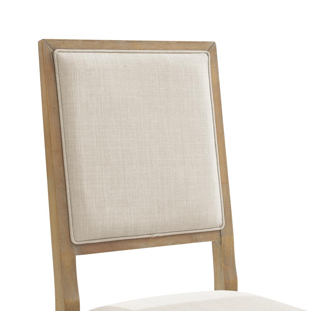 Joanna 4-Piece Dining Table Set For 5 - Table, Bench, & 2 Upholstered Chairs. Picture 15
