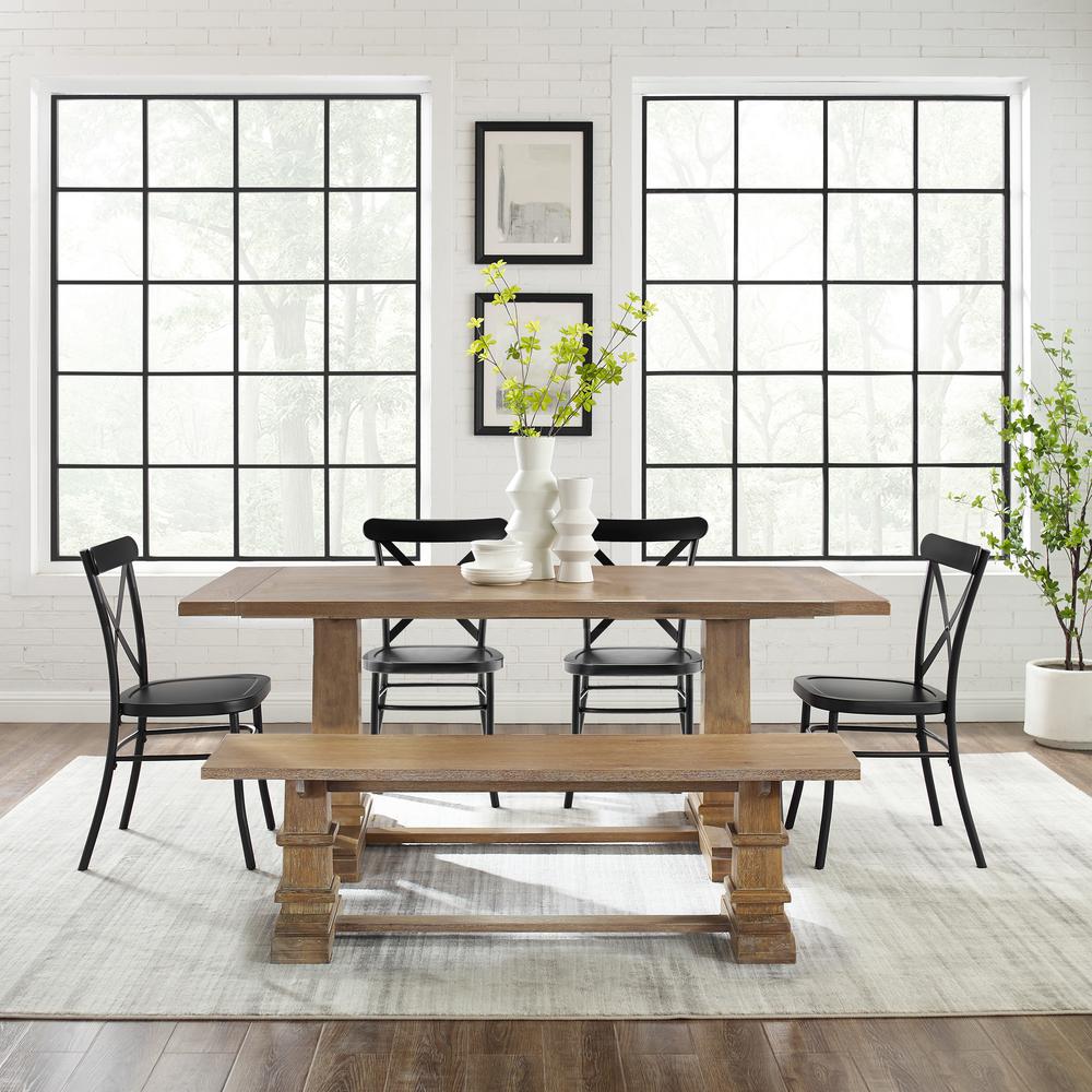 Joanna 6-Piece Dining Table Set For 7 W/Camille Chairs. Picture 3