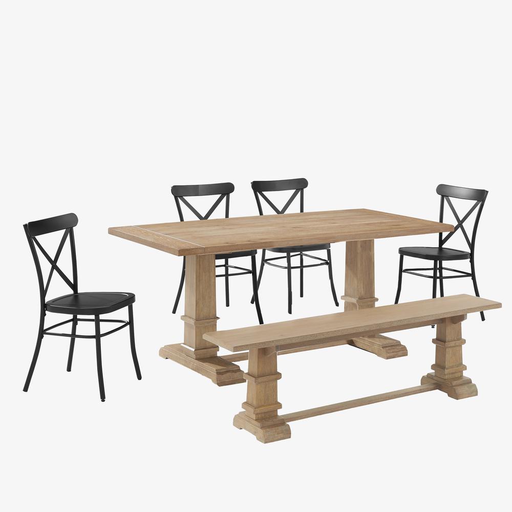 Joanna 6-Piece Dining Table Set For 7 W/Camille Chairs. Picture 4