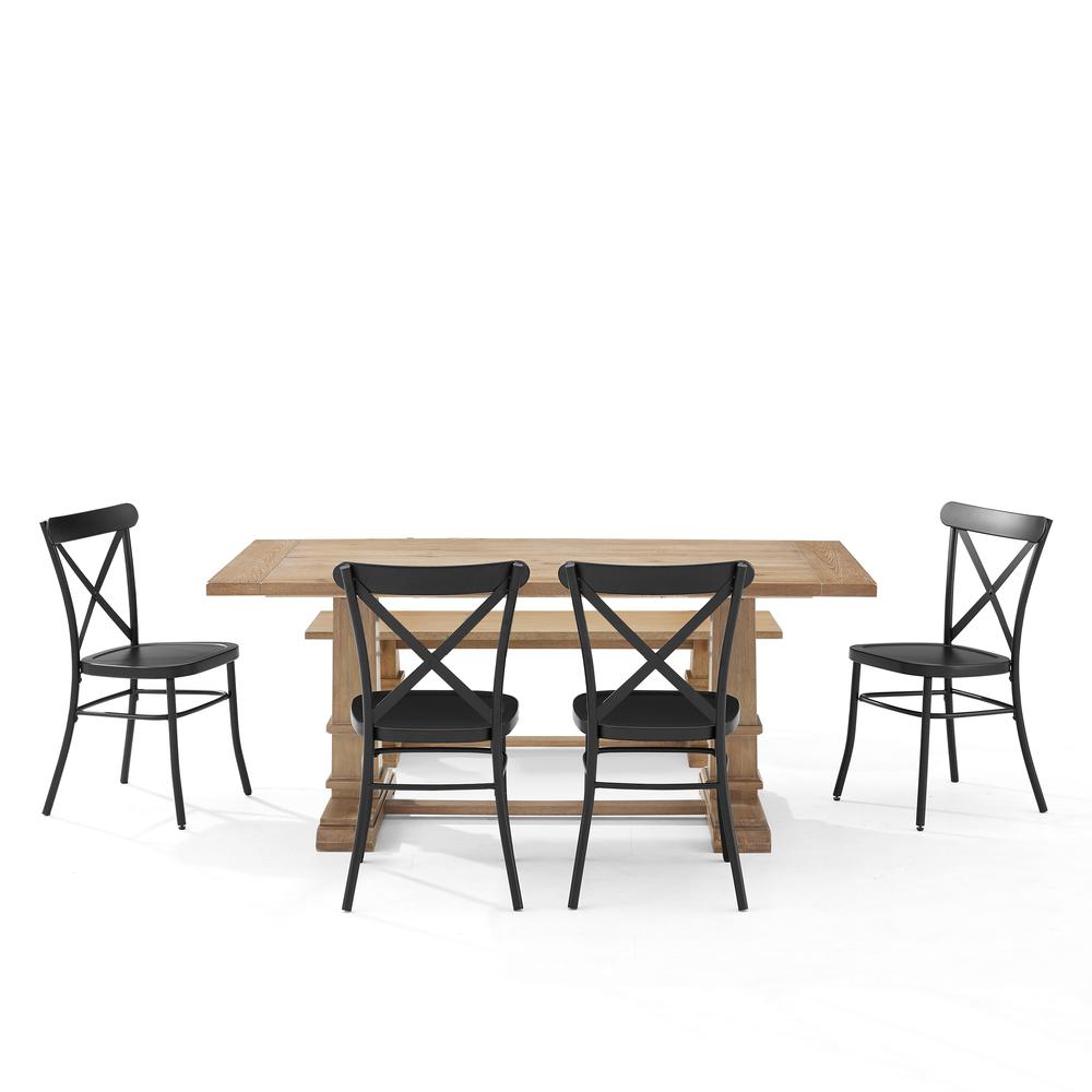 Joanna 6-Piece Dining Table Set For 7 W/Camille Chairs. Picture 8