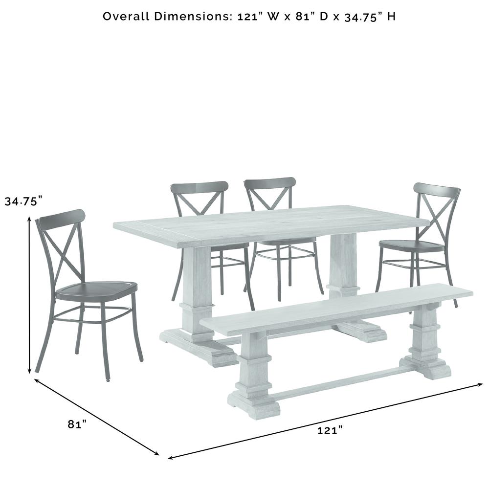 Joanna 6-Piece Dining Table Set For 7 W/Camille Chairs. Picture 10