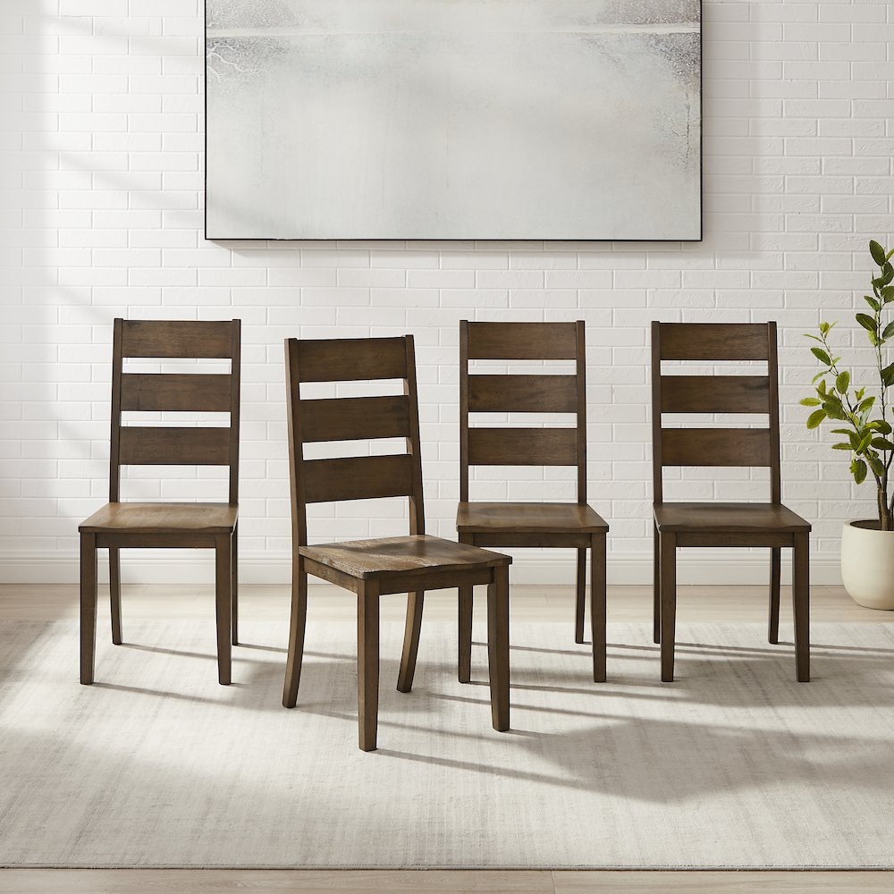 Joanna 4-Piece Ladder-Back Dining Chair Set - 4 Chairs. Picture 4