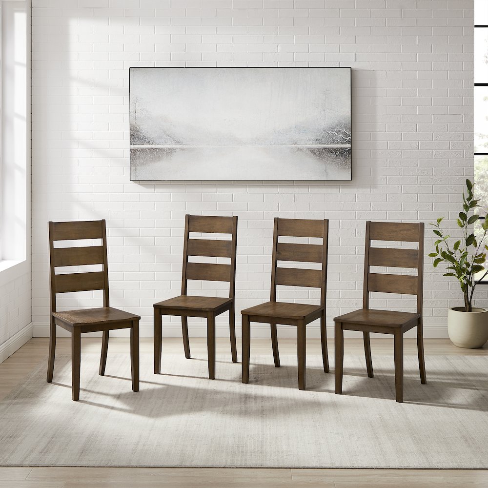 Joanna 4-Piece Ladder-Back Dining Chair Set - 4 Chairs. Picture 5