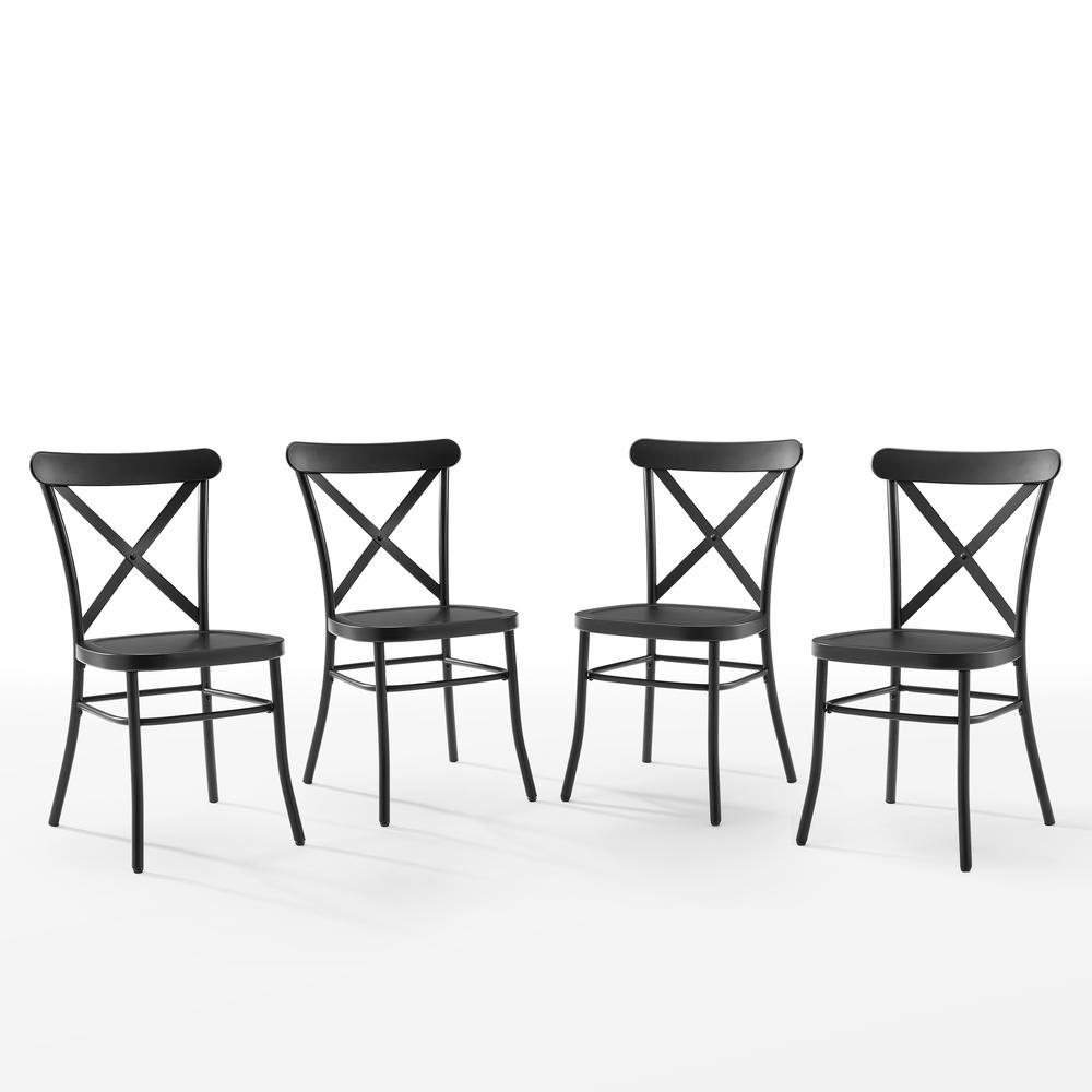 Camille 4-Piece Metal Dining Chair Set - 4 Chairs. Picture 2