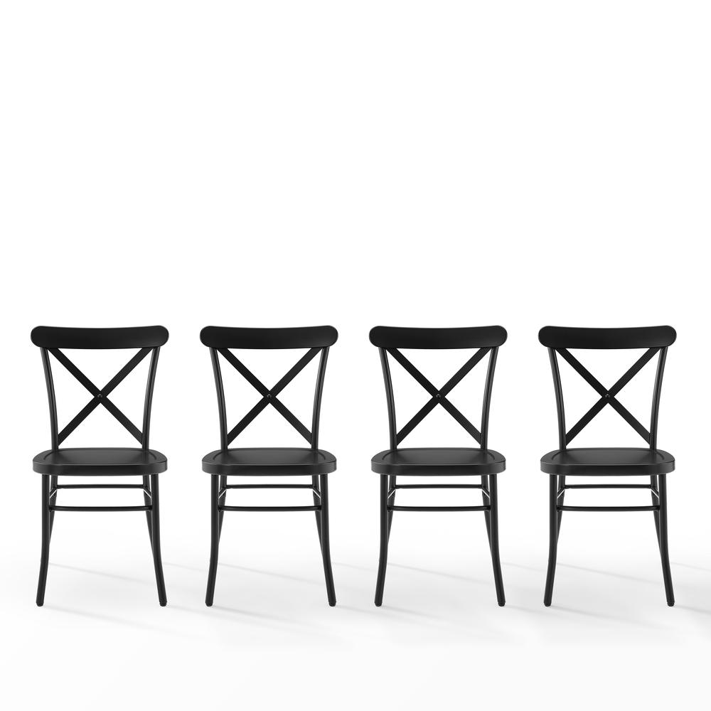 Camille 4-Piece Metal Dining Chair Set - 4 Chairs. Picture 3