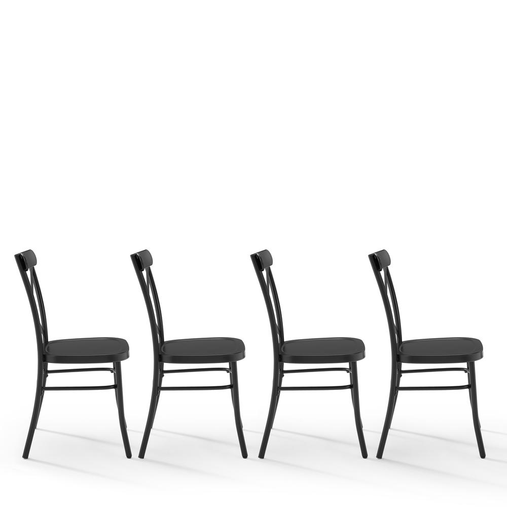 Camille 4-Piece Metal Dining Chair Set - 4 Chairs. Picture 4