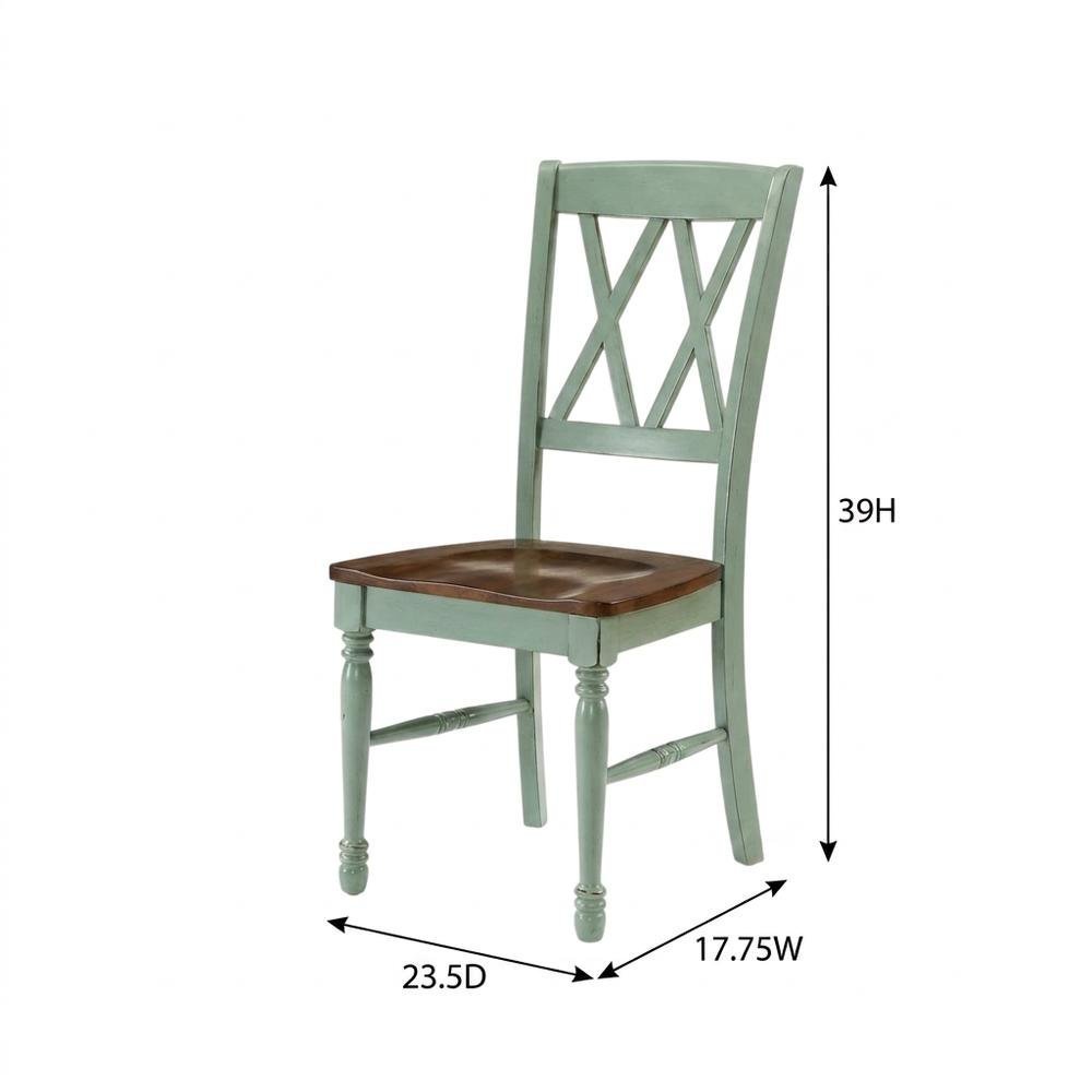 Set of four dining chairs with ergonomic back support and sturdy construction. Picture 9