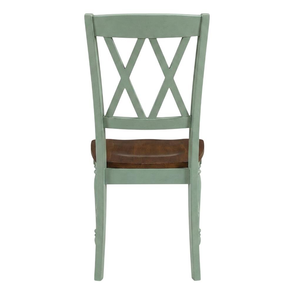 Set of four dining chairs with ergonomic back support and sturdy construction. Picture 5