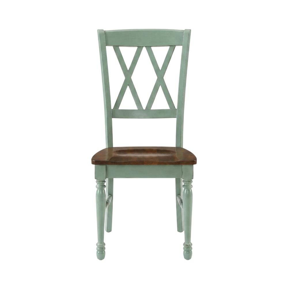 Set of four dining chairs with ergonomic back support and sturdy construction. Picture 6