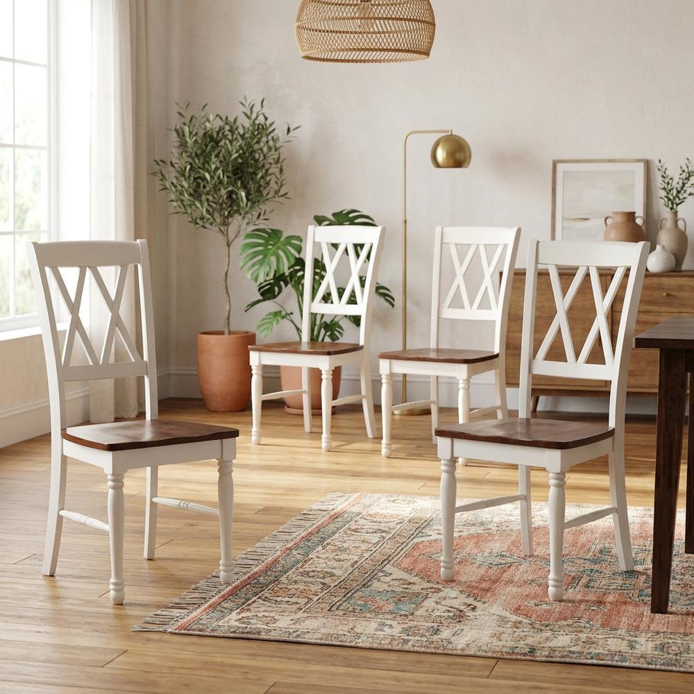 Four-Piece Dining Chair Set with Comfortable Backrest and Sleek Design. Picture 2
