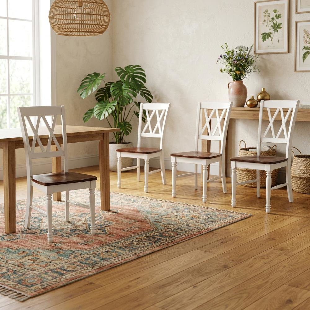 Four-Piece Dining Chair Set with Comfortable Backrest and Sleek Design. Picture 3