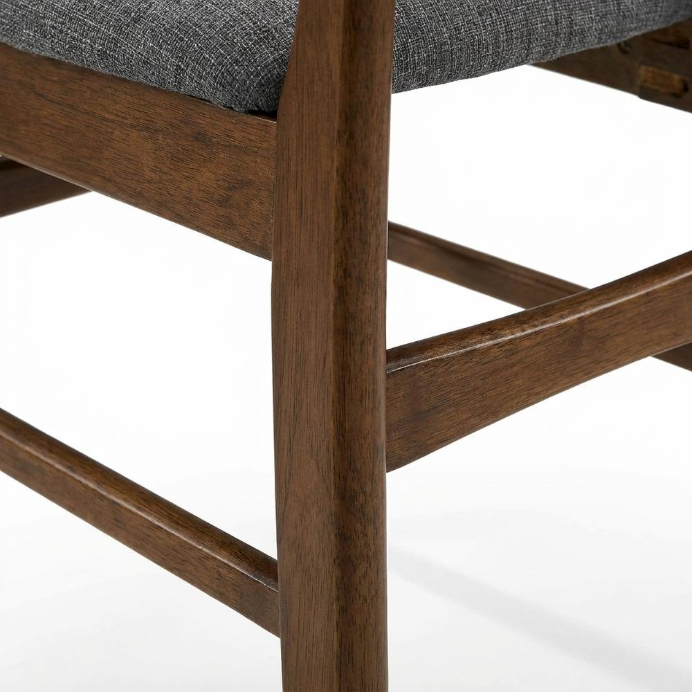 Wood Dining Chair Set with Comfortable Backrest and Sturdy Frame. Picture 7