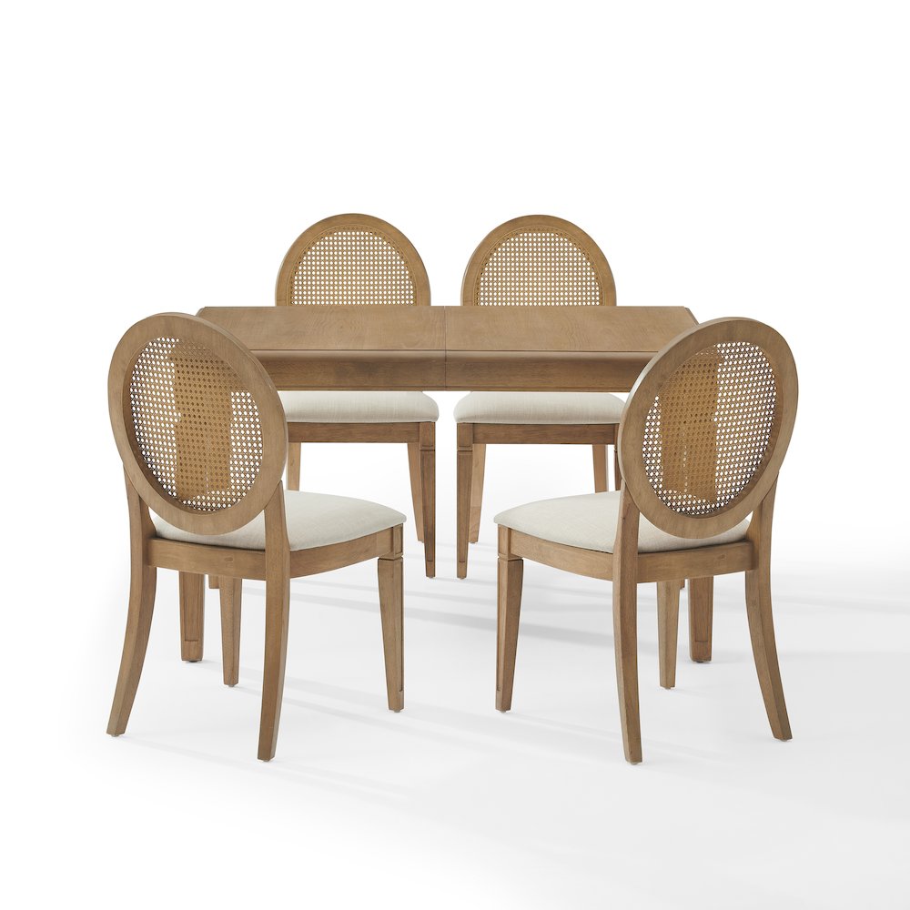 Katia 5Pc Dining Table Set For 4 Cane-Back Chairs - Table & 4 Cane-Back Chairs. Picture 5
