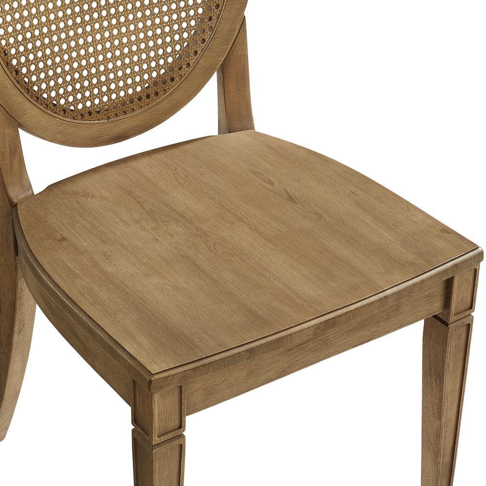 7-Piece Dining Table Set For 6 With Cane-Back Chairs, Table, 6 Cane-Back Chairs. Picture 13