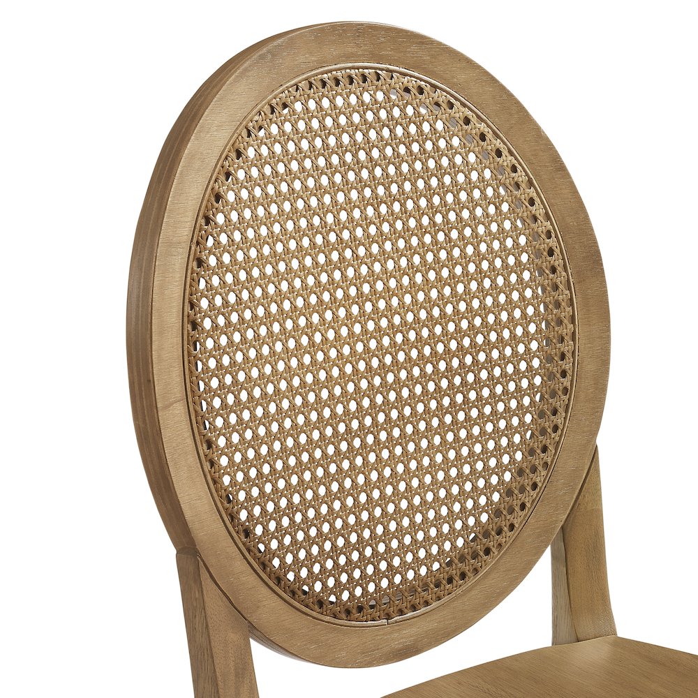 7-Piece Dining Table Set For 6 With Cane-Back Chairs, Table, 6 Cane-Back Chairs. Picture 14