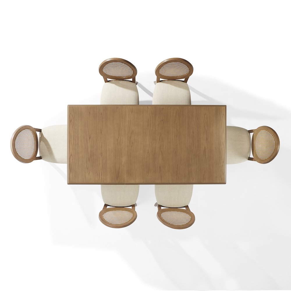 Katia 7Pc Dining Table Set For 6 Cane-Back Chairs - Table & 6 Cane-Back Chairs. Picture 3