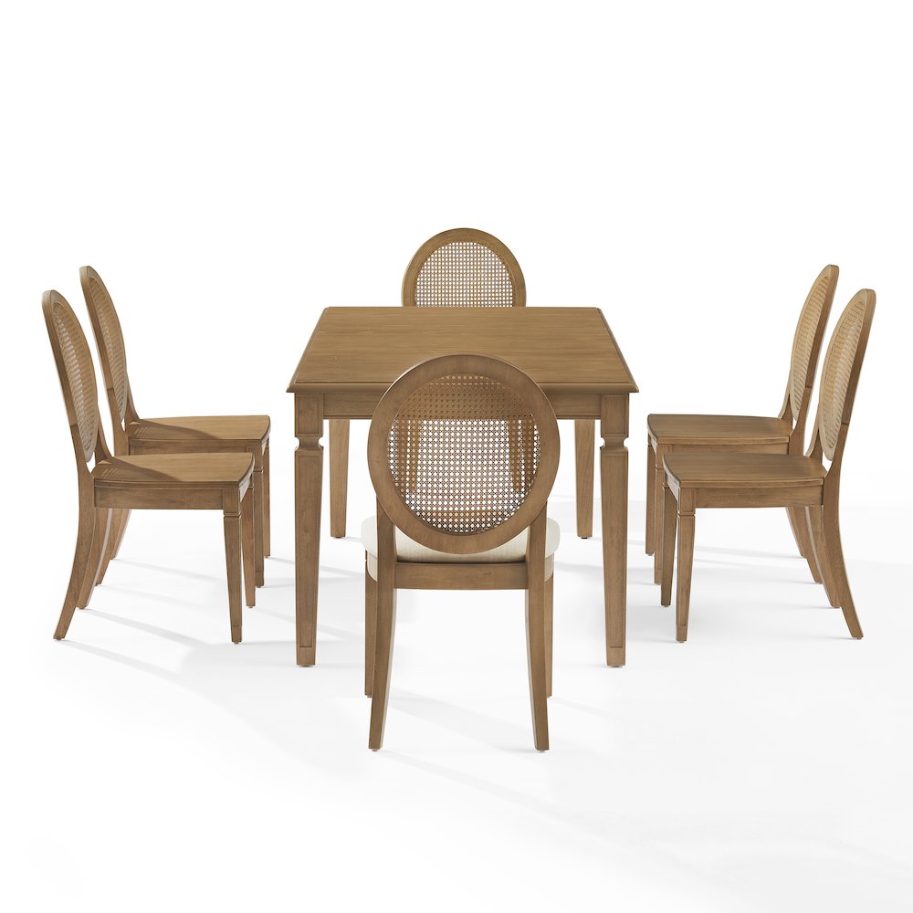 Katia 7Pc Dining Set With Table, 4 Cane-Back Chairs, & 2 Cane-Back Chairs. Picture 2