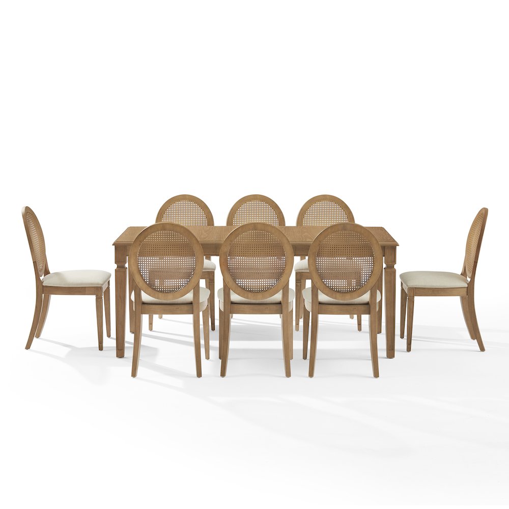 Katia 9Pc Dining Table Set For 8 Cane-Back Chairs - Table & 8 Cane-Back Chairs. Picture 4