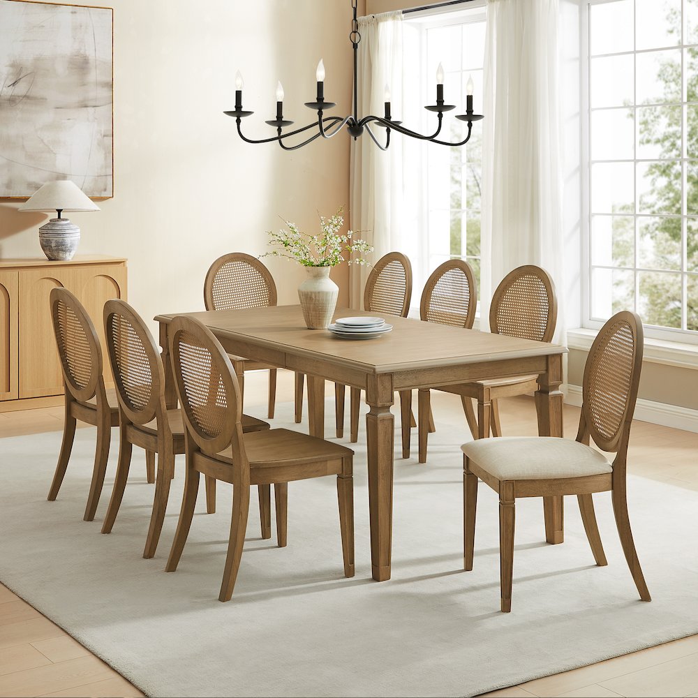 Katia 9Pc Dining Set With Table, 6 Cane-Back & 2 Cane-Back Chairs. Picture 5