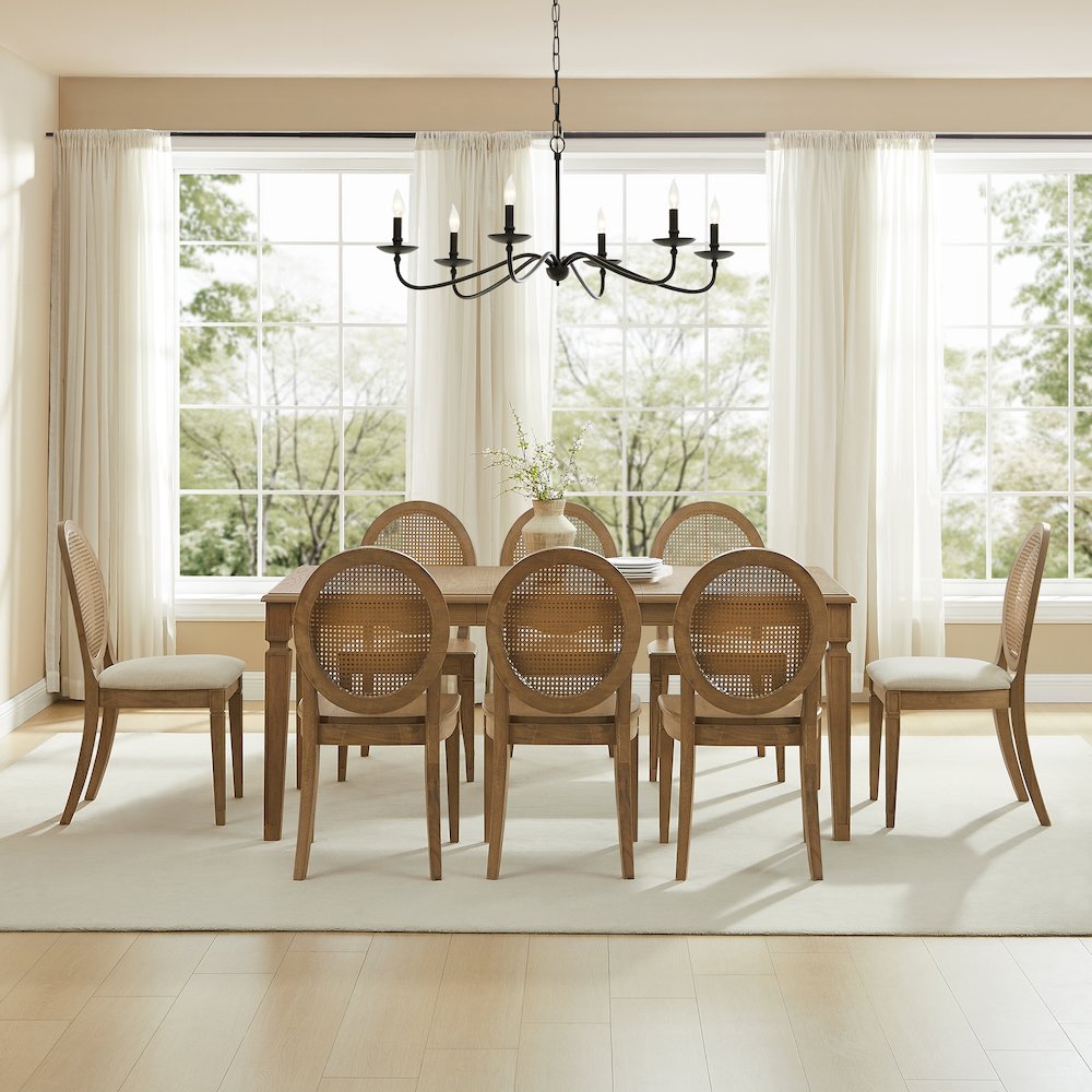 Katia 9Pc Dining Set With Table, 6 Cane-Back & 2 Cane-Back Chairs. Picture 6