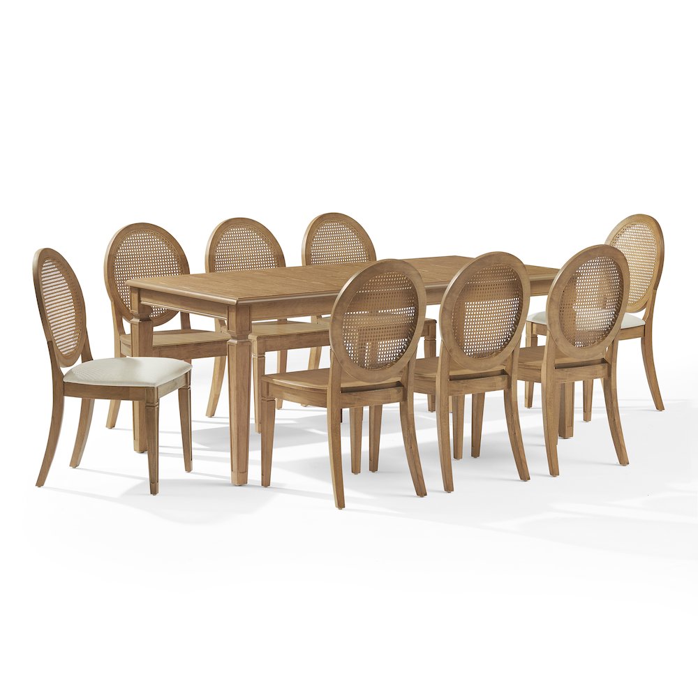 Katia 9Pc Dining Set With Table, 6 Cane-Back & 2 Cane-Back Chairs. Picture 1