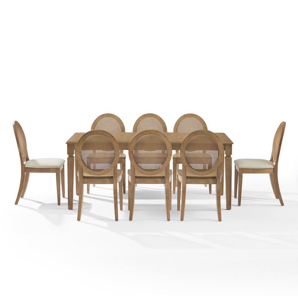 Katia 9Pc Dining Set With Table, 6 Cane-Back & 2 Cane-Back Chairs. Picture 2