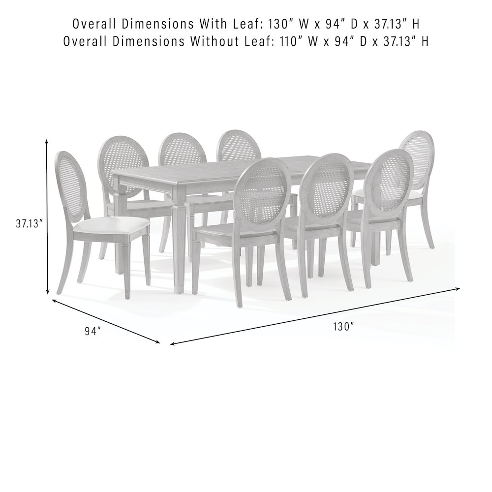 Katia 9Pc Dining Set With Table, 6 Cane-Back & 2 Cane-Back Chairs. Picture 13