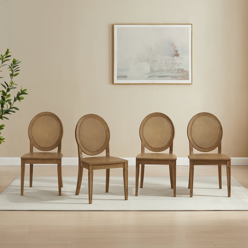 Katia 4-Piece Cane-Back Dining Chair Set - 4 Cane-Back Chairs. Picture 4