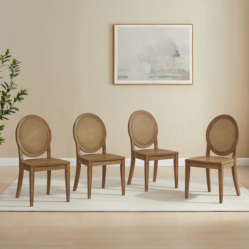 Katia 4-Piece Cane-Back Dining Chair Set - 4 Cane-Back Chairs. Picture 5