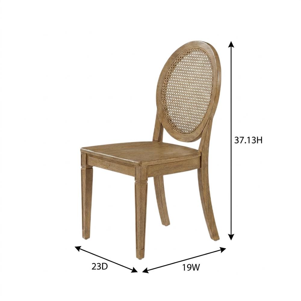 Set of 4 Cane-Back Dining Chairs with Wooden Frame and Comfort Seats. Picture 7