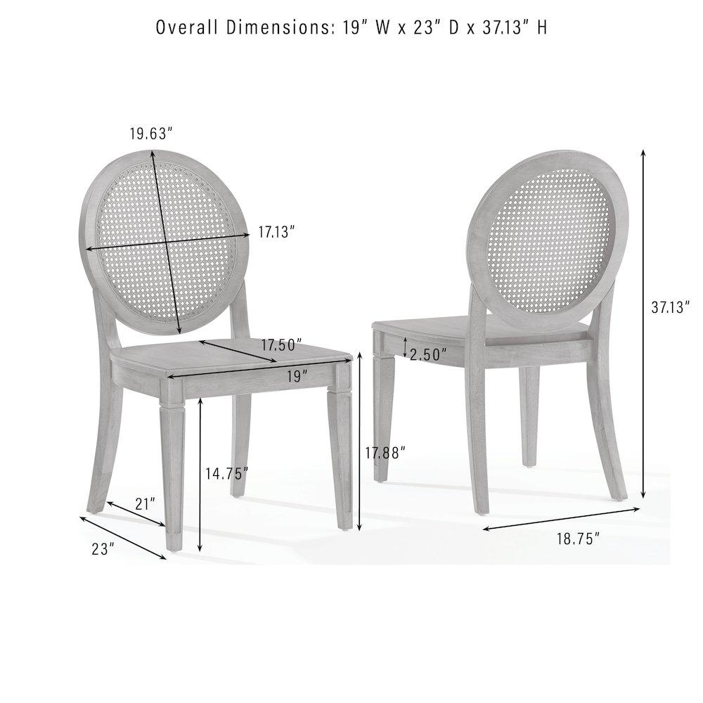 Katia 4-Piece Cane-Back Dining Chair Set - 4 Cane-Back Chairs. Picture 8