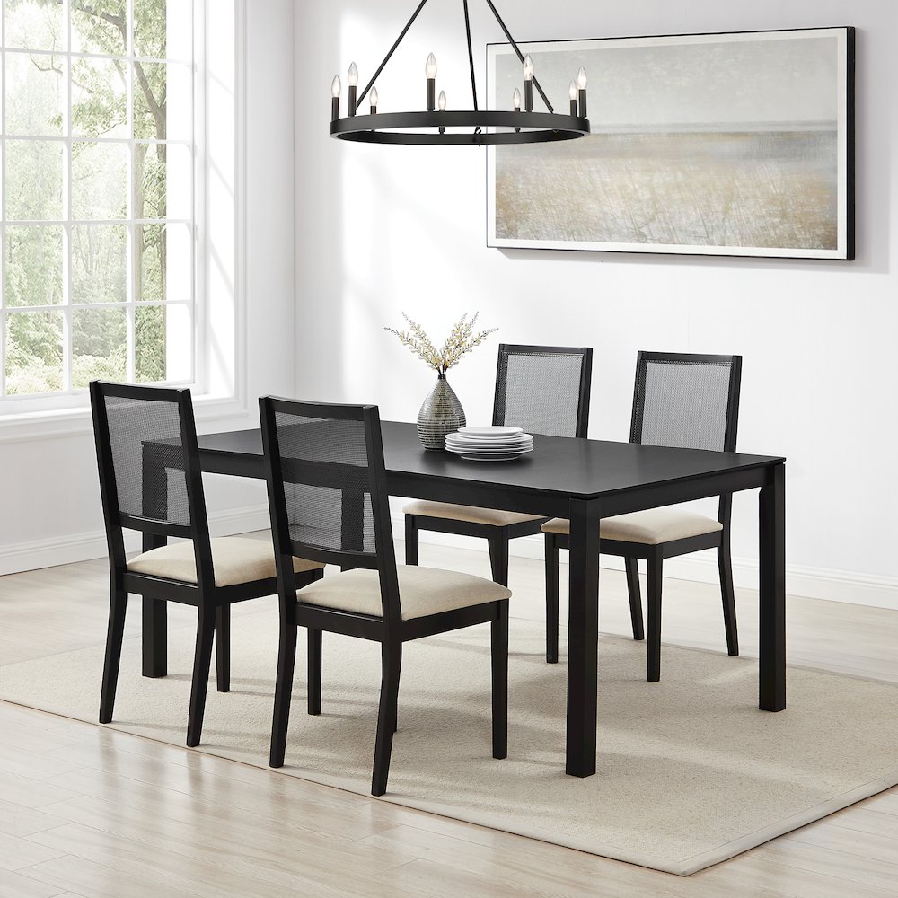 Greer 5-Piece Dining Table Set For 4 - Table & 4 Chairs. Picture 4