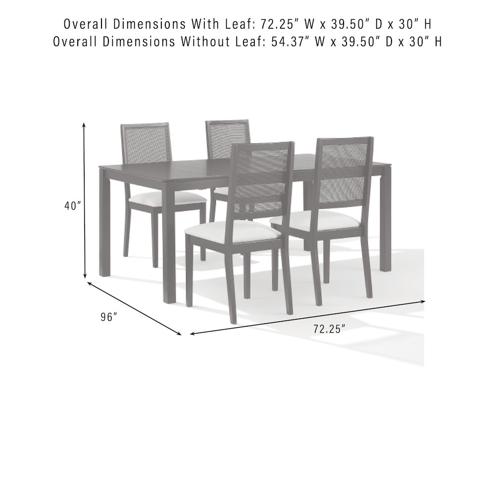 Greer 5-Piece Dining Table Set For 4 - Table & 4 Chairs. Picture 8