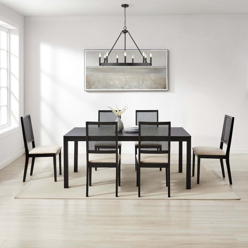 Greer 7-Piece Dining Table Set For 6 - Table & 6 Chairs. Picture 5